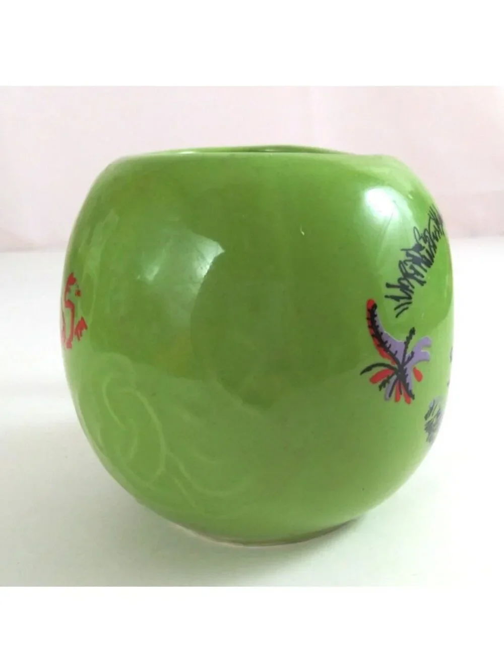 Vintage Birchcrest Ugly Muglie Fleemus Green Novelty Coffee Cup
